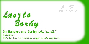 laszlo borhy business card